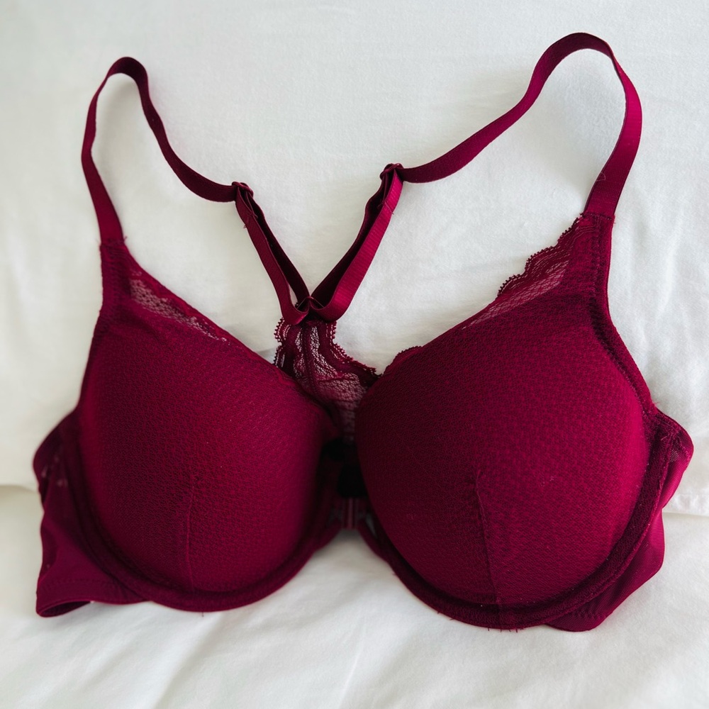 Auden Deep Red Lace Bra